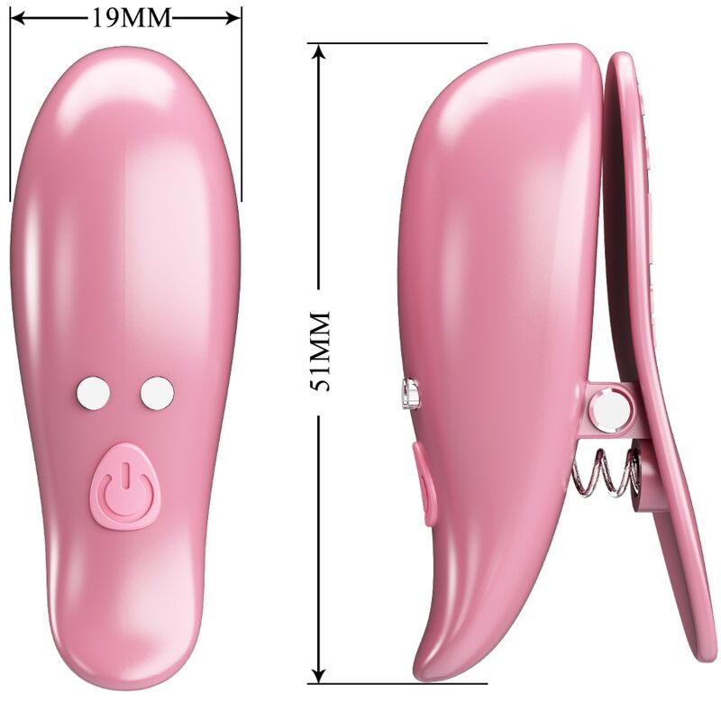 PRETTY LOVE - PINÇAS PARA MAMILOS “CAILEY” C/ 10 NÍVEIS DE VIBRAÇÃO E COMMANDO REMOTO (rosa)