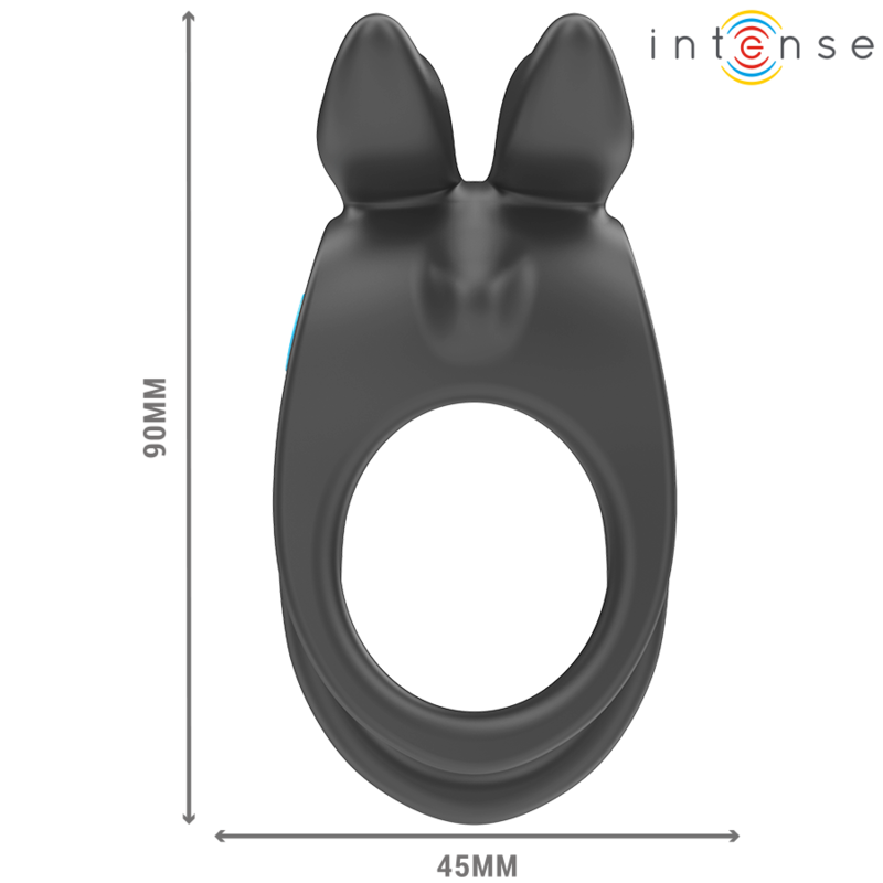 INTENSE - SAM ANEL DUPLO VIBRATÓRIO PARA PÉNIS 10 VIBRAÇÕES PRETO