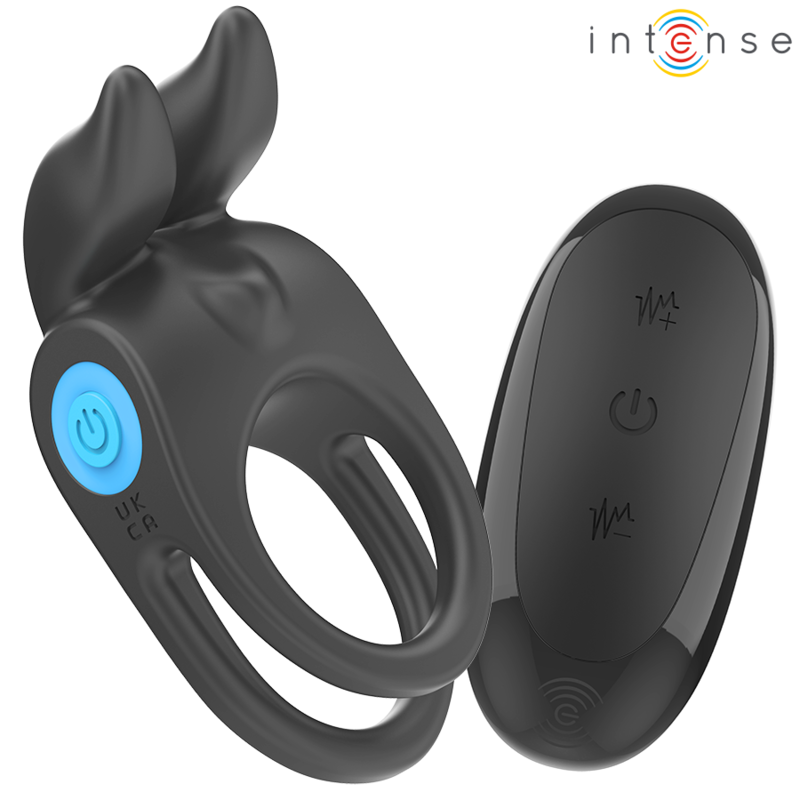 INTENSE - SAM ANEL DUPLO VIBRATÓRIO PARA PÉNIS 10 VIBRAÇÕES PRETO