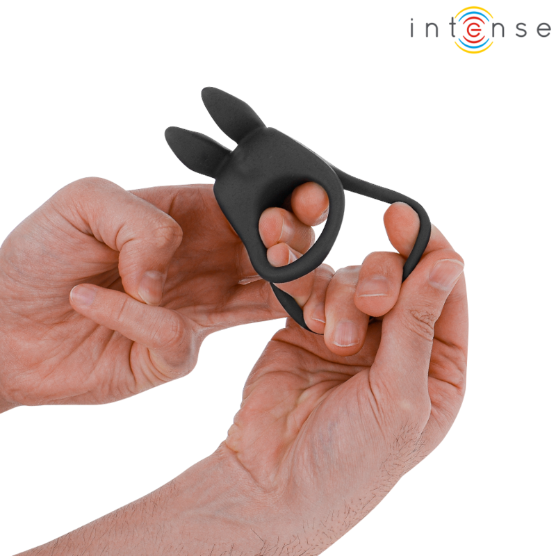INTENSE - SAM ANEL DUPLO VIBRATÓRIO PARA PÉNIS 10 VIBRAÇÕES PRETO