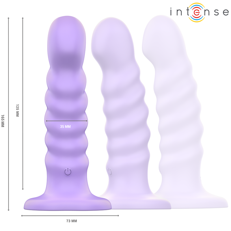 INTENSE - BRENDA VIBRADOR TAMANHO M DESIGN EM ESPIRAL 10 VIBRAÇÕES ROXO COM CONTROLO REMOTO