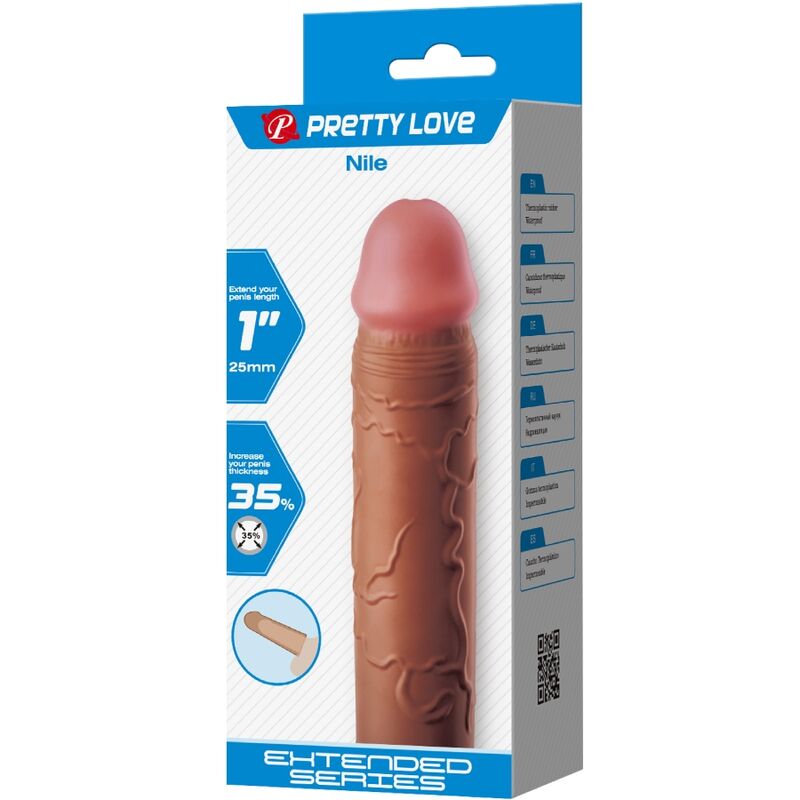 PRETTY LOVE - MANGA PENIS NILE COM EXTENSÃO DE 2,5 CM MULATO