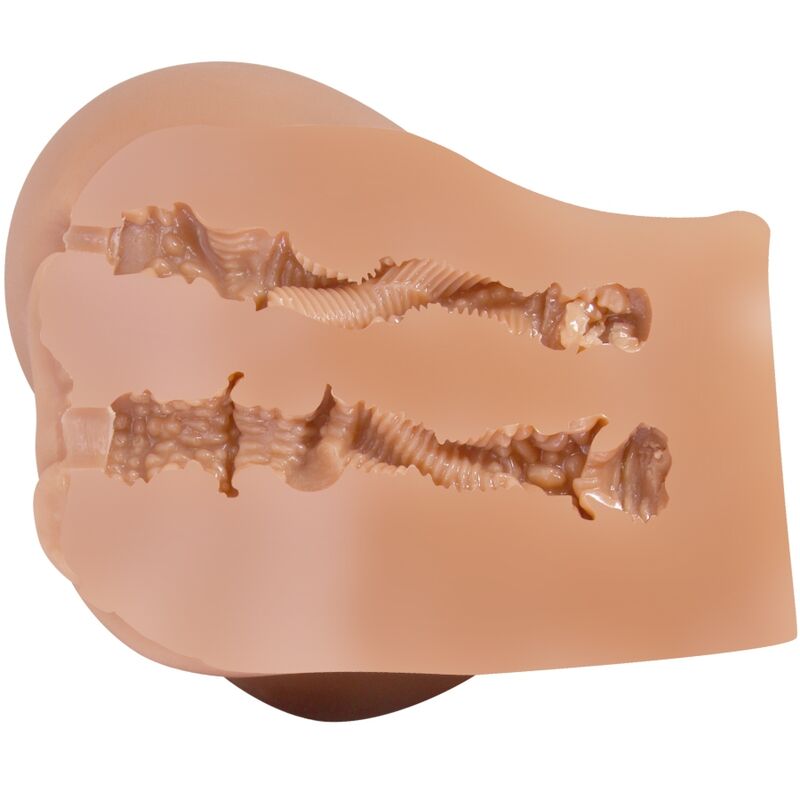 CRAZY BULL - EMILIA TRASEIRO VIBRATÓRIO COM VAGINA E ÂNUS REALISTA TOM NATURAL COM CONTROLO REMOTO