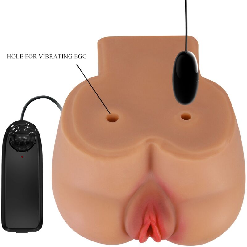CRAZY BULL - KYLIE TRASEIRO VIBRATÓRIO COM VAGINA E ÂNUS REALISTA TOM NATURAL COM CONTROLO REMOTO