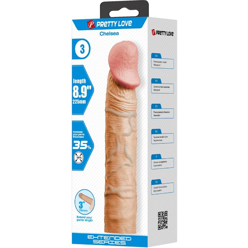 PRETTY LOVE - CHELSEA EXTENSÃO PARA PÉNIS +7,6 CM TOM NATURAL