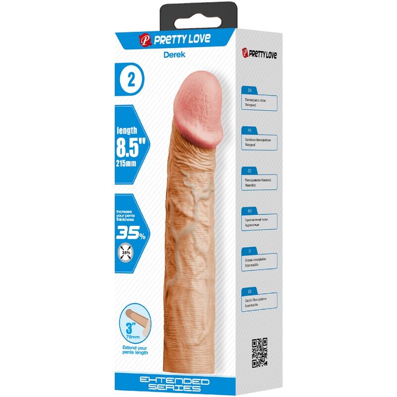 PRETTY LOVE - DEREK EXTENSÃO PARA PÉNIS +7,6 CM TOM NATURAL