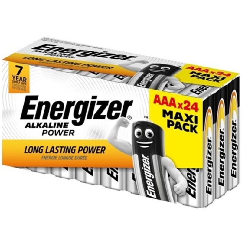 Energizer - Pilha Alcalina Power AAA Caixa de 24 Baterias