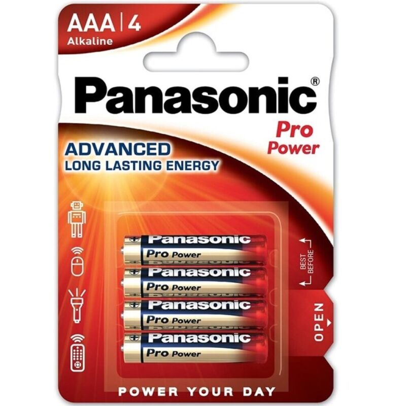 Panasonic - Pilha AAA Alcalinas Pro Power LR03 Blister 4
