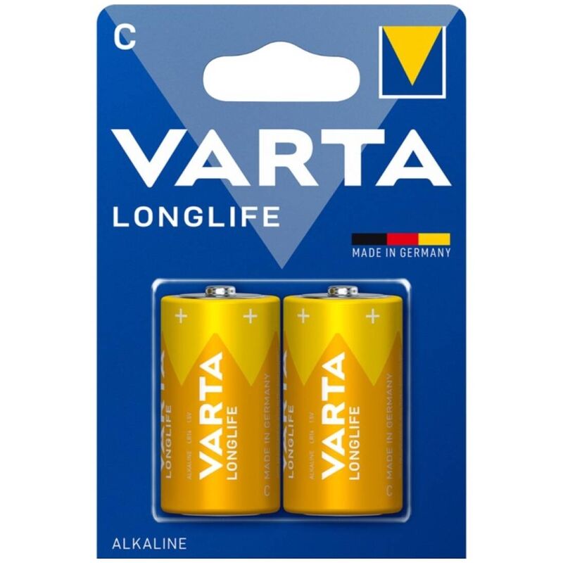 Varta - Bateria Alcalina de Longa Duração C Blister 2 Unidades