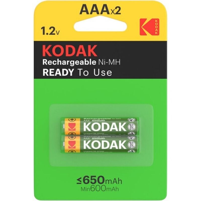 Kodak - Bateria Recarregável HR03 AAA 650mAh Blister*2