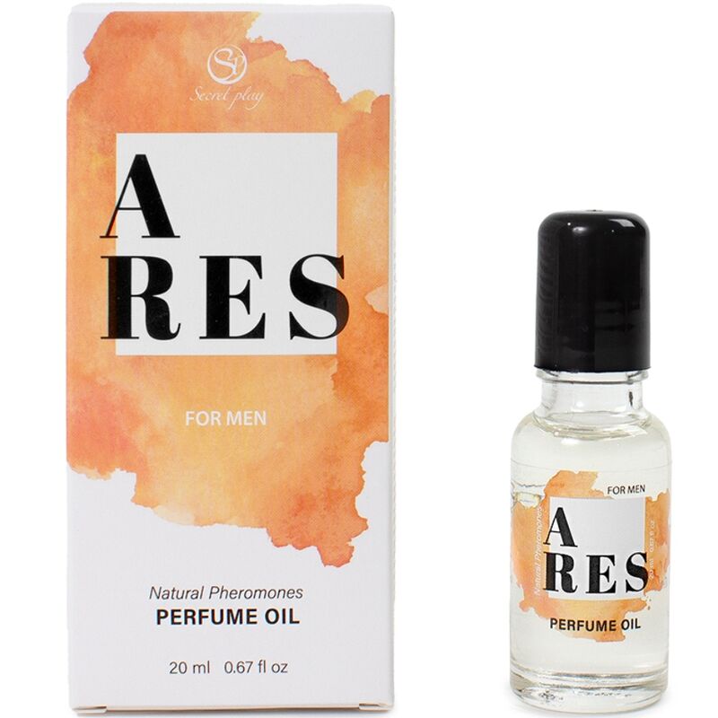 SECRETPLAY - ARES PERFUME NATURAL COM FEROMONAS EM ÓLEO PARA HOMEM 20 ML