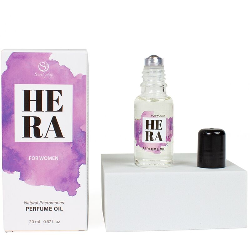 SECRETPLAY - HERA PERFUME NATURAL COM FEROMONAS EM ÓLEO PARA MULHER 20 ML
