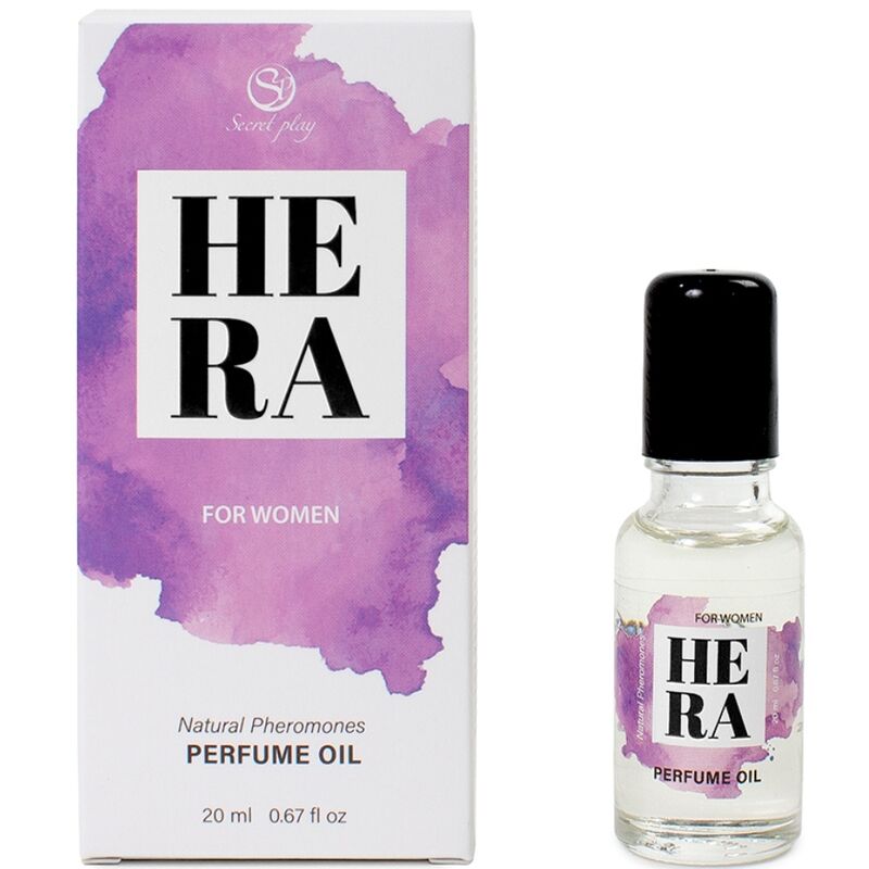 SECRETPLAY - HERA PERFUME NATURAL COM FEROMONAS EM ÓLEO PARA MULHER 20 ML