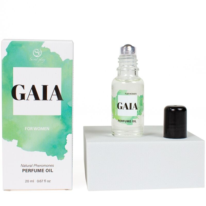 SECRETPLAY - GAIA PERFUME NATURAL COM FEROMONAS EM ÓLEO PARA MULHER 20 ML
