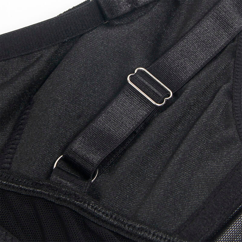 SUBBLIME - 955236 SUTIÃ BONDAGE PRETO COM CONJUNTO DE LIGA S/M