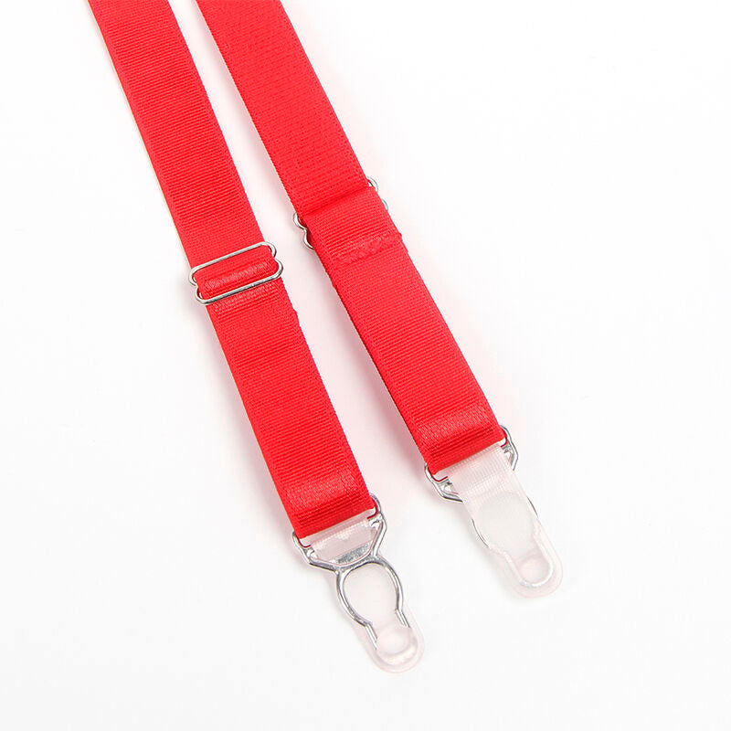 SUBBLIME - 955250 SUTIÃ BONDAGE VERMELHO COM CONJUNTO DE LIGA S/M