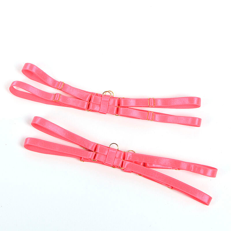 SUBBLIME - 955304 CONJUNTO DE SUTIÃ COM COLAR E DETALHES NAS PERNAS ROSA FLUORESCENTE L/XL