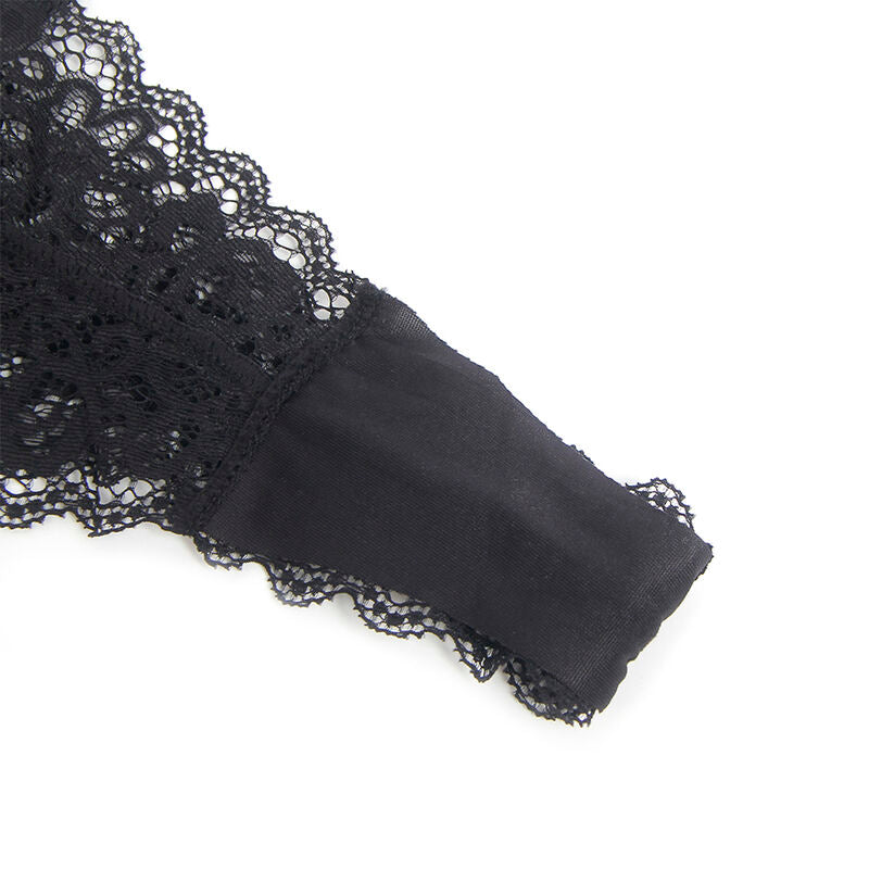 SUBBLIME - 955458 BODY COM FECHO EM COURO PRETO S/M