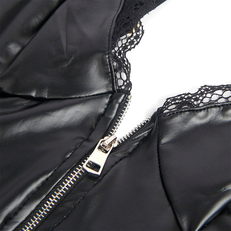 SUBBLIME - 955458 BODY COM FECHO EM COURO PRETO S/M