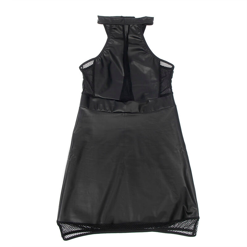 SUBBLIME - 955472 VESTIDO COM DECOTE HALTER E TRANSPARÊNCIAS PRETO S/M