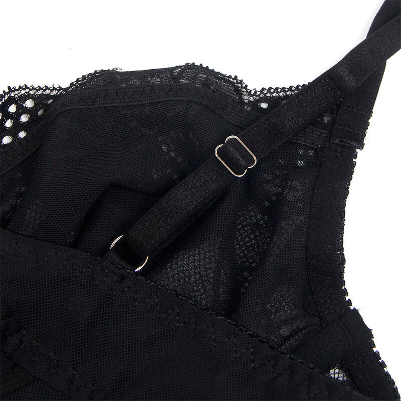 SUBBLIME - 955618 BODY DE RENDA COM FECHO INFERIOR PRETO S/M