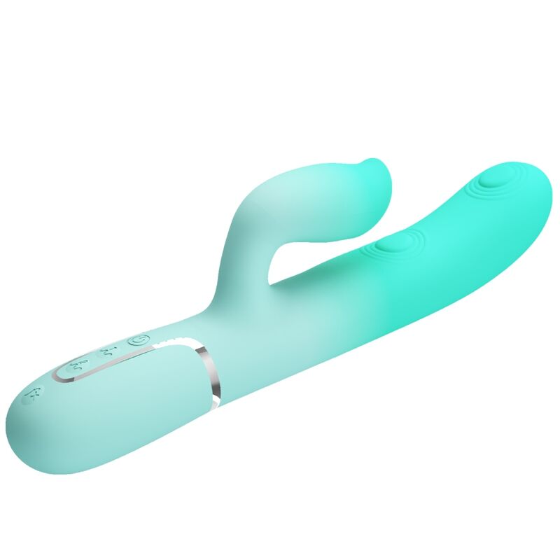 PRETTY LOVE - GIGI VIBRADOR RABBIT MULTIFUNÇÃO VERDE ÁGUA