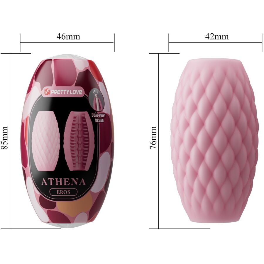 PRETTY LOVE - ATHENA EROS MASTURBADOR MASCULINO EM SILICONE ROSA
