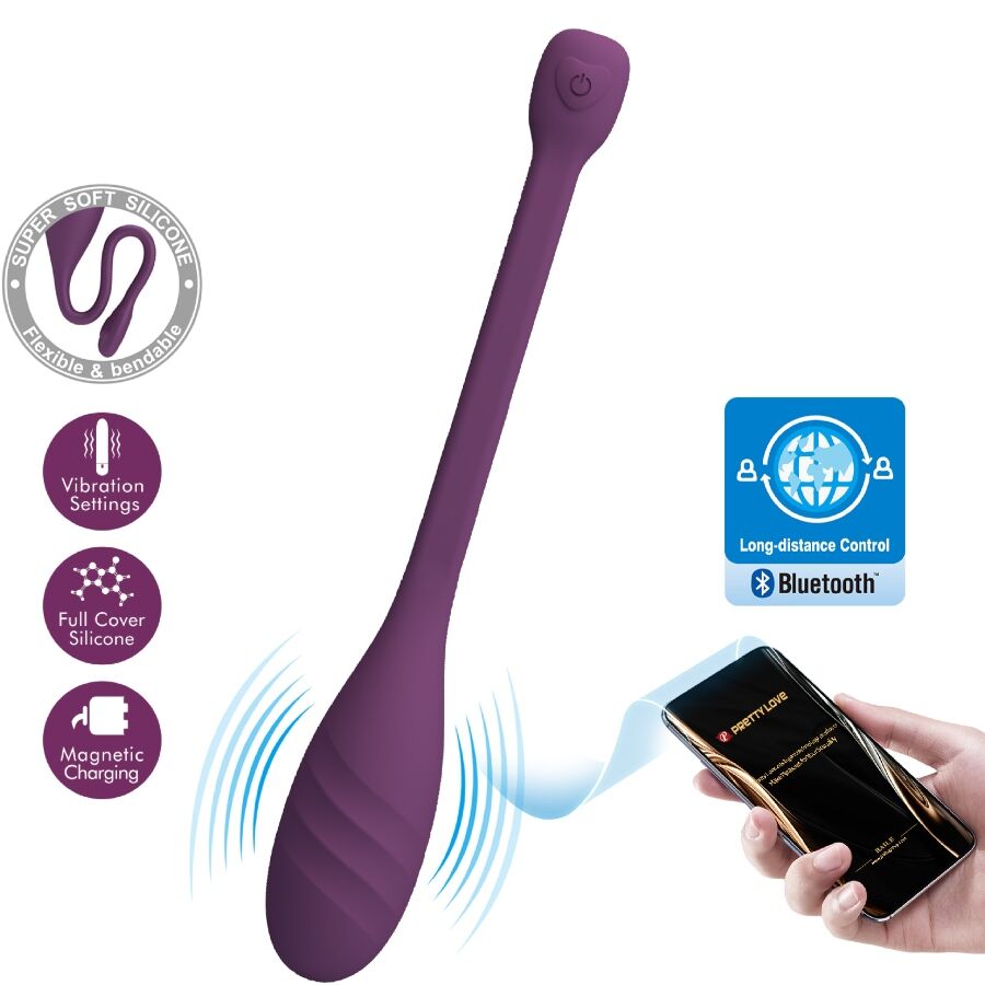 PRETTY LOVE - LEVIATHAN VIBRADOR CONTROLADO POR APP ROXO