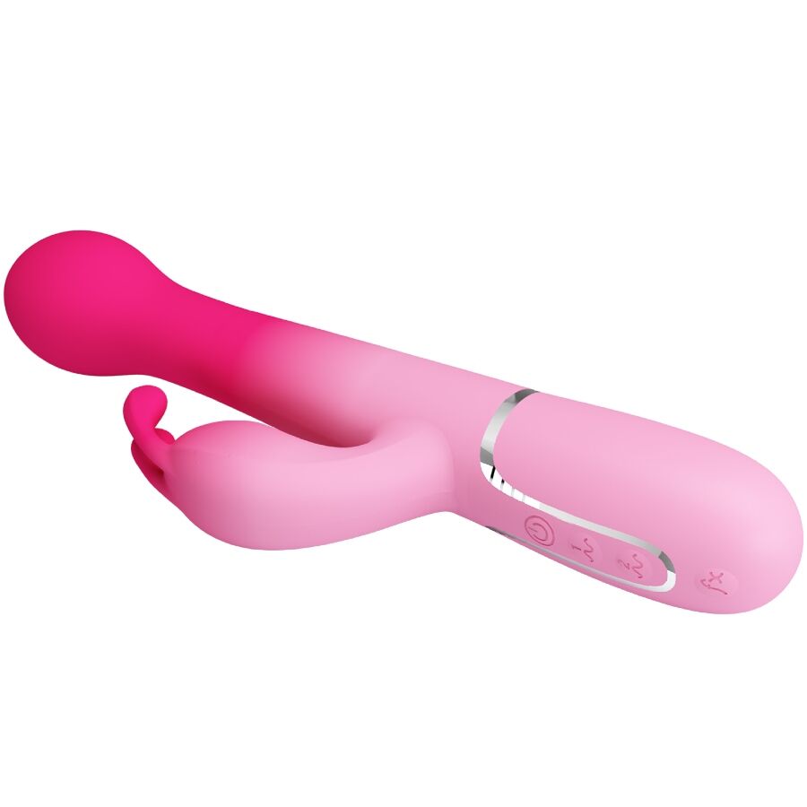 PRETTY LOVE - DEJON 3 IN 1 MULTIFUNCTIONAL RABBIT VIBRATOR PINK