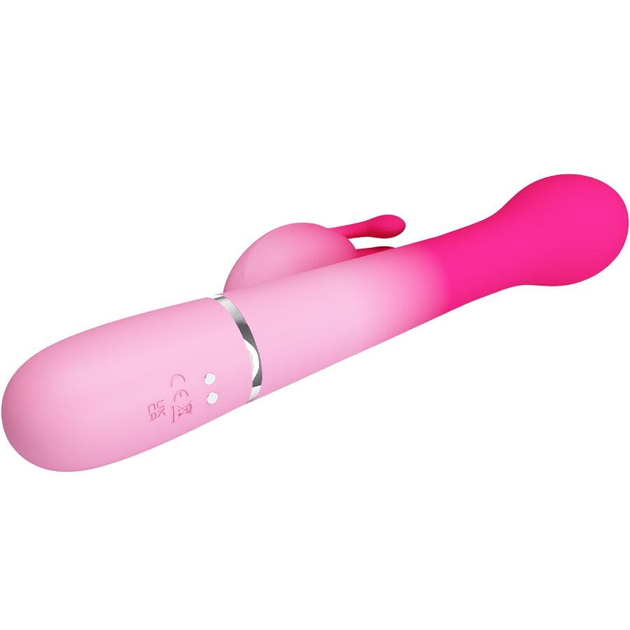 PRETTY LOVE - DEJON 3 IN 1 MULTIFUNCTIONAL RABBIT VIBRATOR PINK