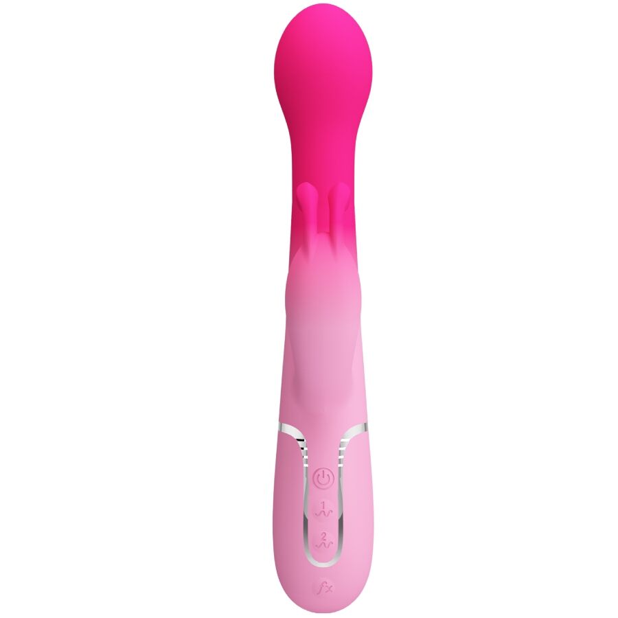 PRETTY LOVE - DEJON 3 IN 1 MULTIFUNCTIONAL RABBIT VIBRATOR PINK