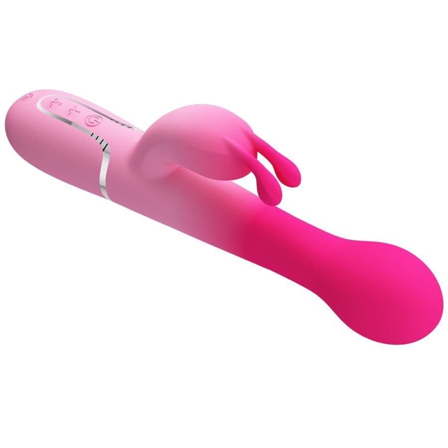 PRETTY LOVE - DEJON 3 IN 1 MULTIFUNCTIONAL RABBIT VIBRATOR PINK