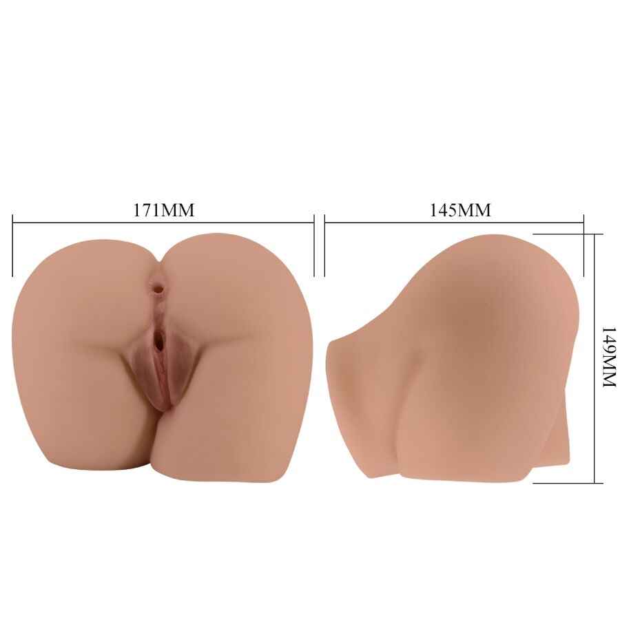 CRAZY BULL - BERNACE ASS VIBRADOR COM VAGINA REALISTA E ÂNUS CARNE CONTROLE REMOTO