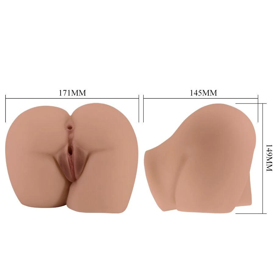 TRASEIRO VIBRADOR COM VAGINA E ÂNUS REALÍSTICO NATURAL CONTROLE REMOTO - Sex Shop Sexy