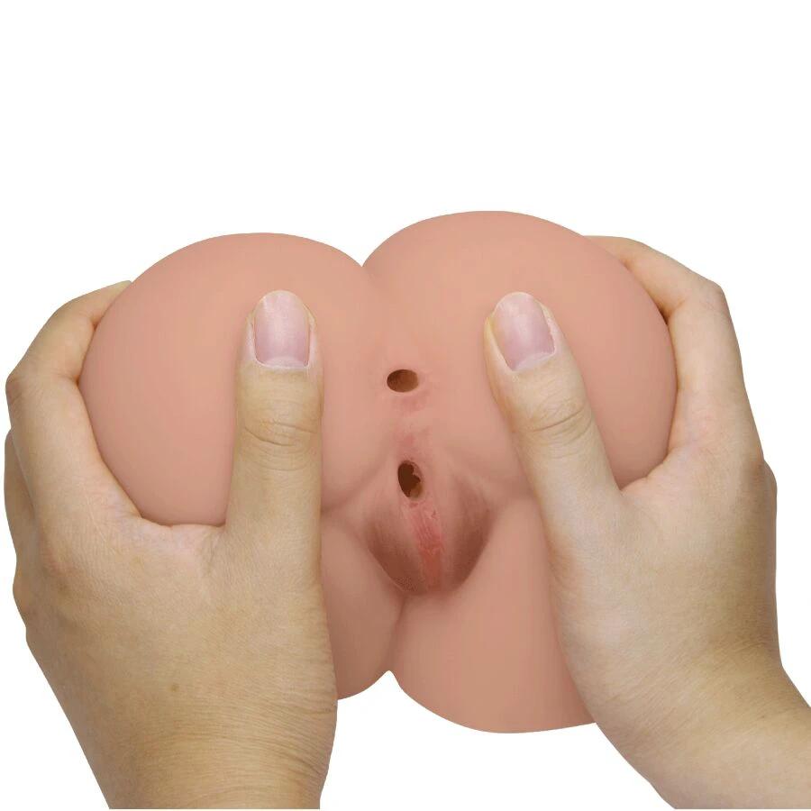 TRASEIRO VIBRADOR COM VAGINA E ÂNUS REALÍSTICO NATURAL CONTROLE REMOTO - Sex Shop Sexy