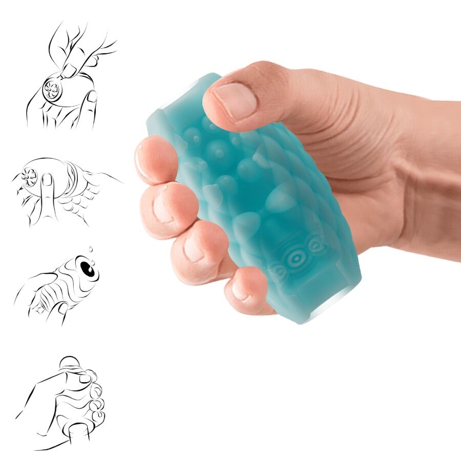 PRETTY LOVE - ATHENA EROS MASTURBADOR MASCULINO EM SILICONE AZUL CLARO