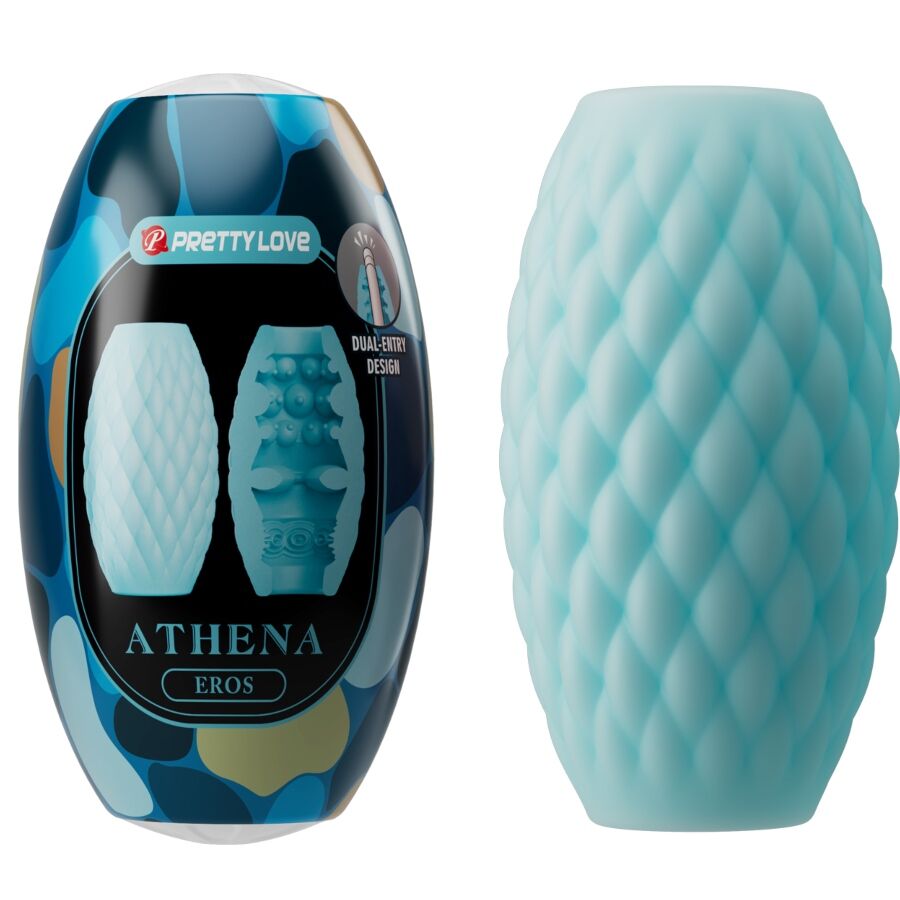 PRETTY LOVE - ATHENA EROS MASTURBADOR MASCULINO EM SILICONE AZUL CLARO