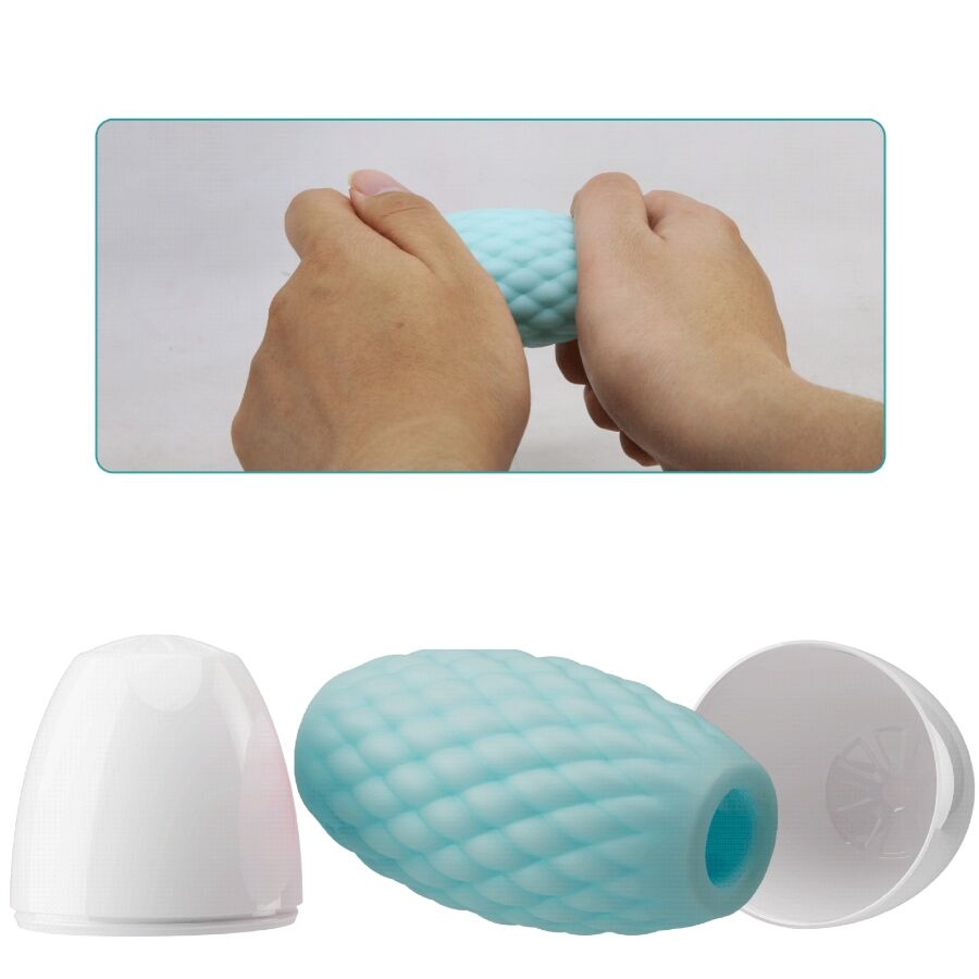 PRETTY LOVE - ATHENA EROS MASTURBADOR MASCULINO EM SILICONE AZUL CLARO