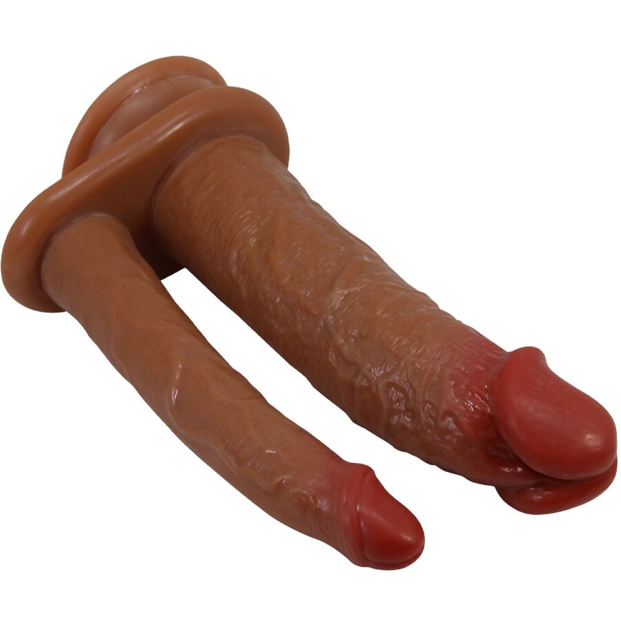 PRETTY LOVE - HULBERT DILDO DUPLO REALISTA COM VIBRAÇÃO MULATO