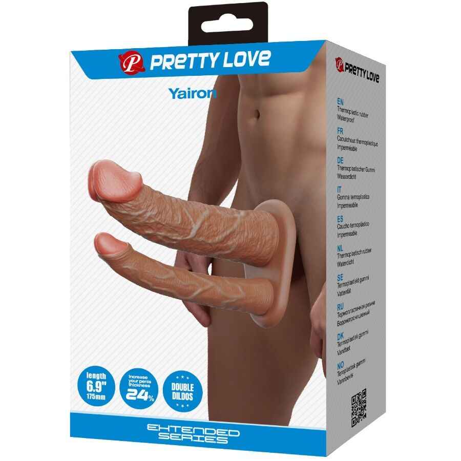 PRETTY LOVE - YAIRON MANGA DUPLA PARA PÊNIS COM EXTENSÃO DE 4 CM MULATO