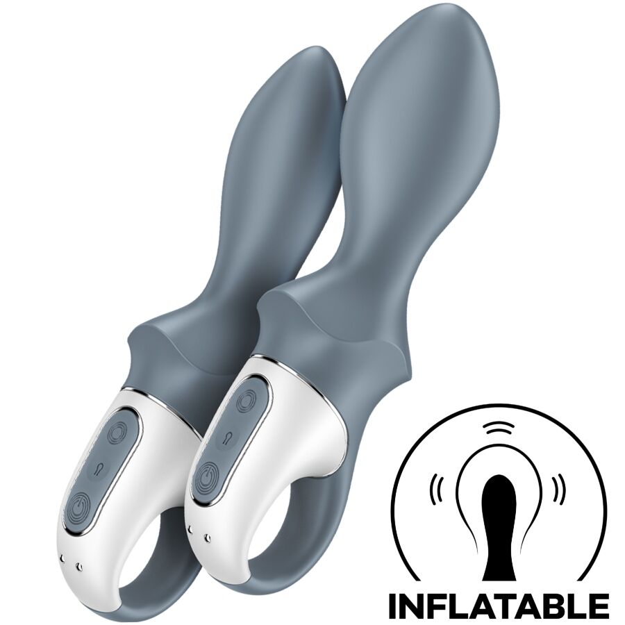 SATISFYER - BOMBA DE AR BOOTY 1 VIBRADOR INFLÁVEL ANAL CINZA