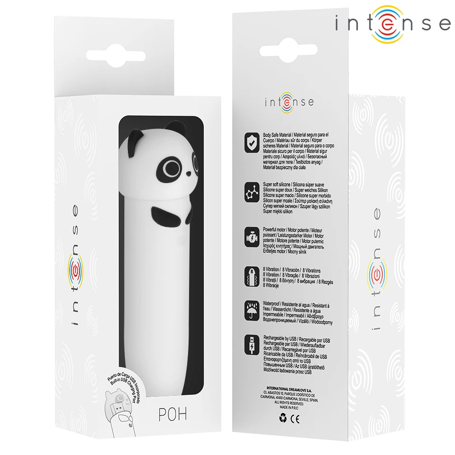 POH BALA VIBRATÓRIA PANDA RECARREGÁVEL USB - Sex Shop Sexy