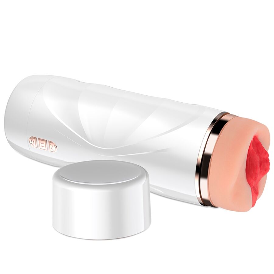 SHEQU - MASTURBADOR VIBRATÓRIO RILEY COM SUCÇÃO