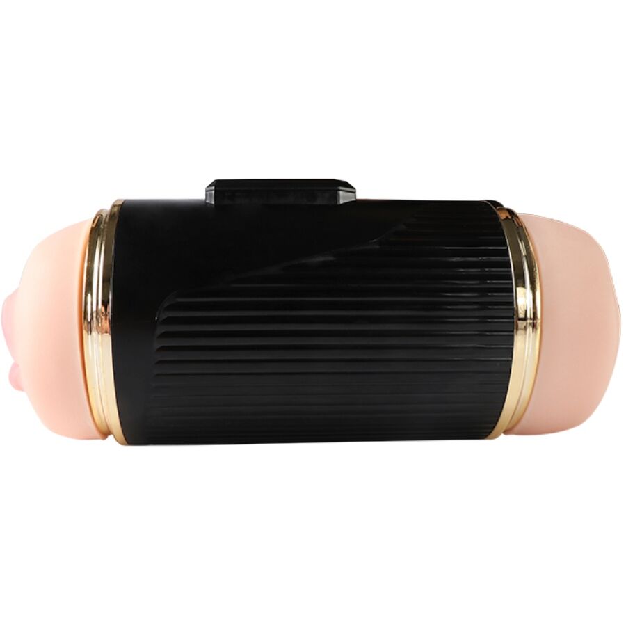 SHEQU - KAY MASTURBADOR DUPLO COM BOCA DUPLA E VIBRAÇÃO DE VAGINA