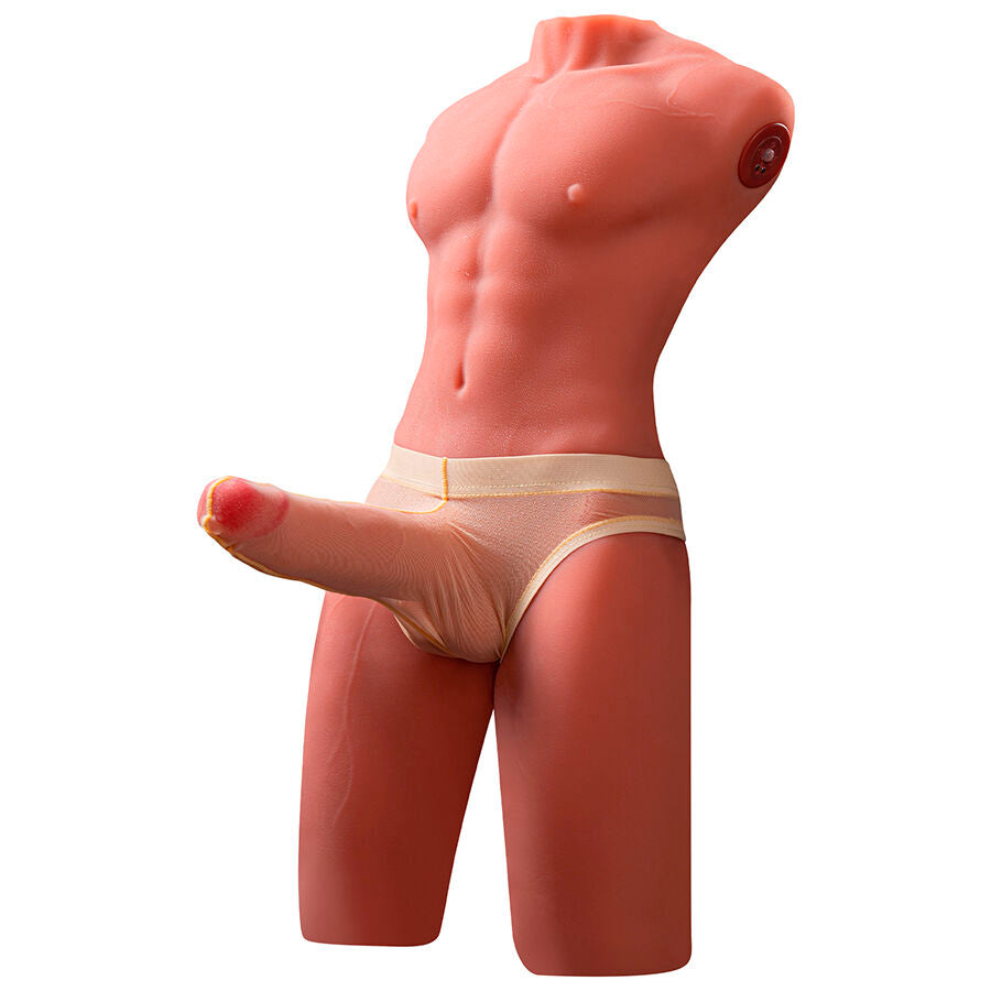 XISE - JASON MEIO CORPO TORSO MASCULINO REALISTA COM IMPULSO E VIBRAÇÃO 55 CM