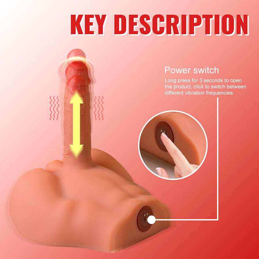 XISE - PEEL DILDO ASS DILDO REALISTA MASTURBADOR POSIÇÃO FRONTAL COM IMPULSO 17,5 CM