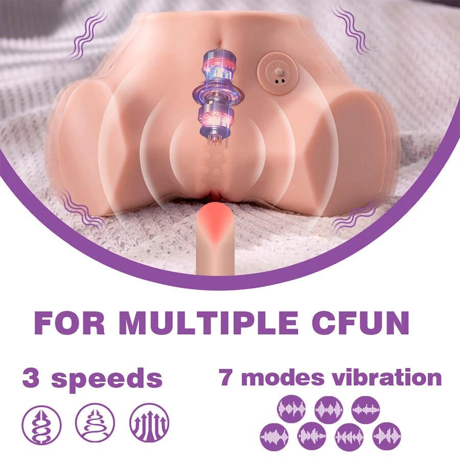 FENNIE BALANÇANDO MASTURBADOR VAGINA E ÂNUS REALÍSTICO MULTIPOSIÇÃO COM VIBRAÇÃO - Sex Shop Sexy