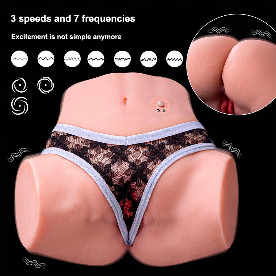 TRACY MASTURBADOR VIBRATÓRIO REALÍSTICO VAGINA E ÂNUS MULTIPOSIÇÃO COM VIBRAÇÃO - Sex Shop Sexy