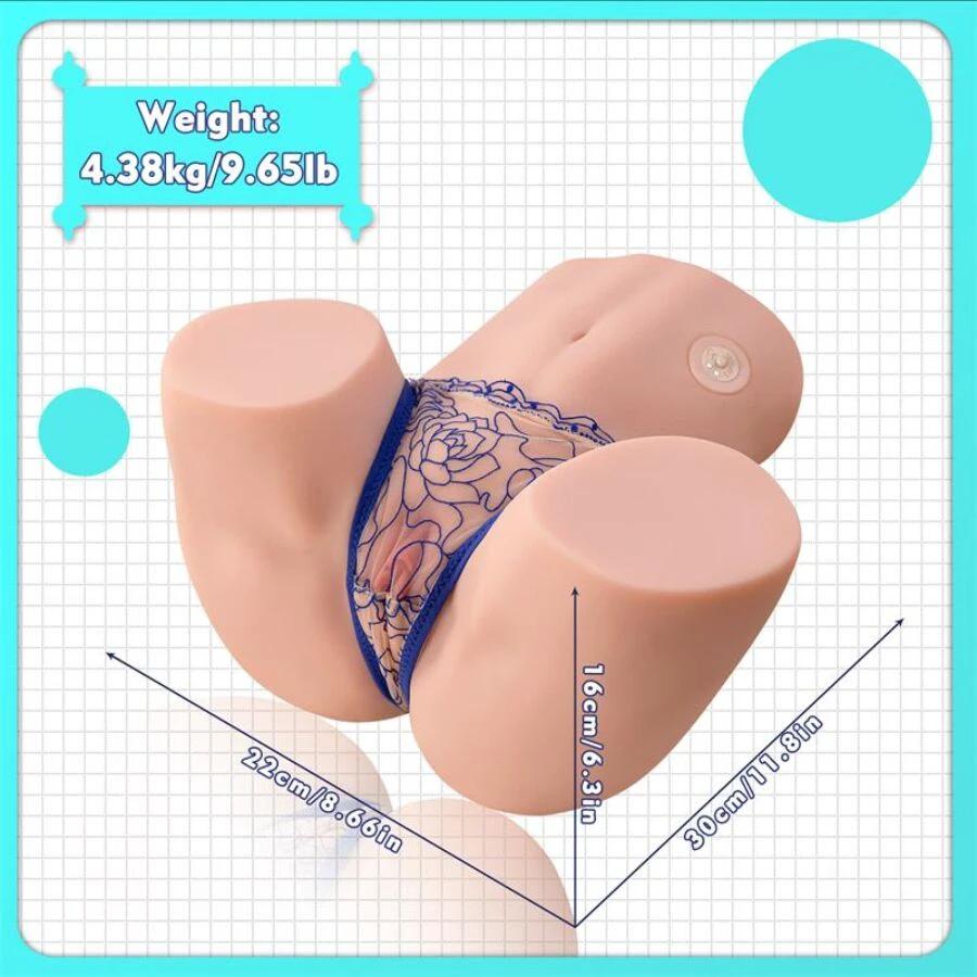 MAYA MASTURBADOR DE SUCÇÃO REALÍSTICO VAGINA E ÂNUS COM VIBRAÇÃO E SUCÇÃO 4,5 KG - Sex Shop Sexy