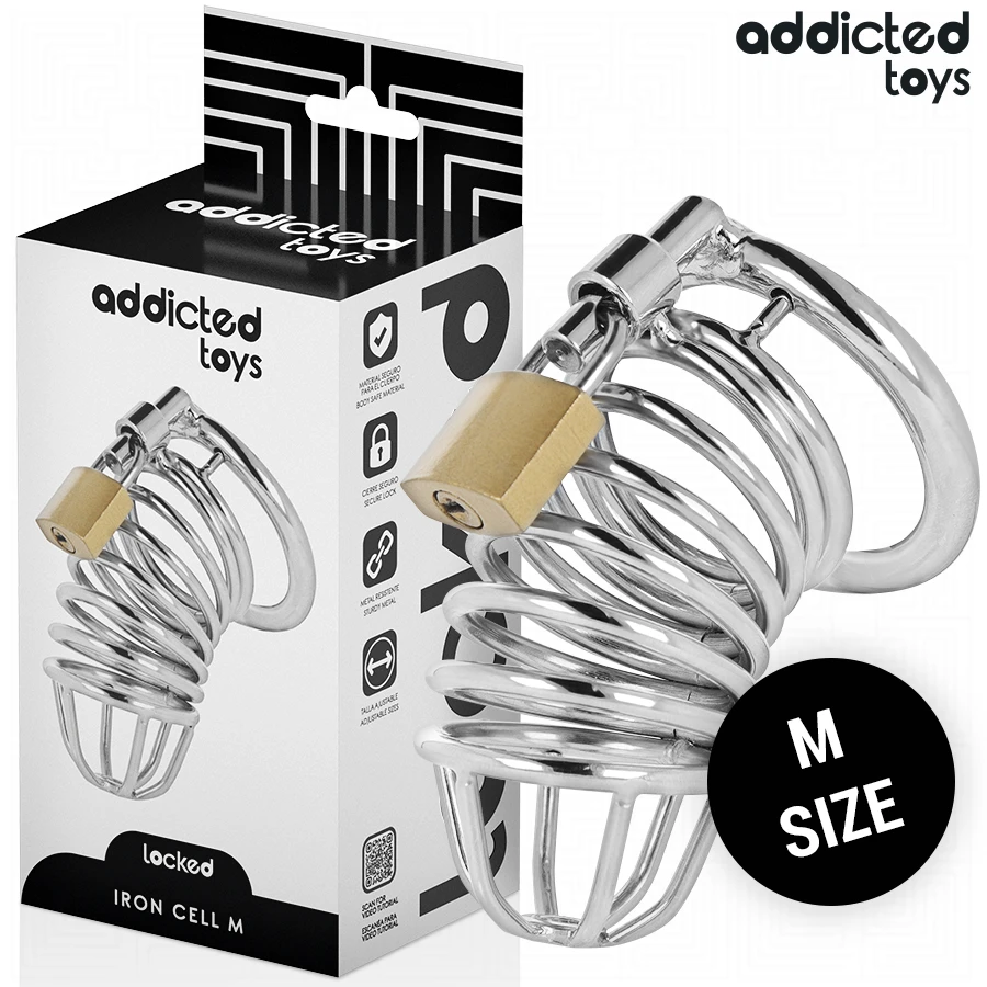 LOCKED IRON CELL GAIOLA PARA PÊNIS DE METAL - Sex Shop Sexy